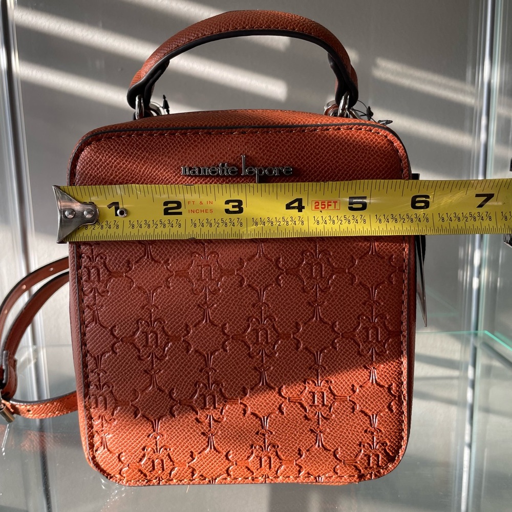 Nanette Lepore Embossed Orange Handbag - Picture 12 of 12